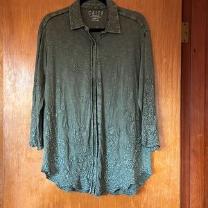 Green Caite Handmade with Heart and Soul Medium Made in India 100% Cotton Shirt